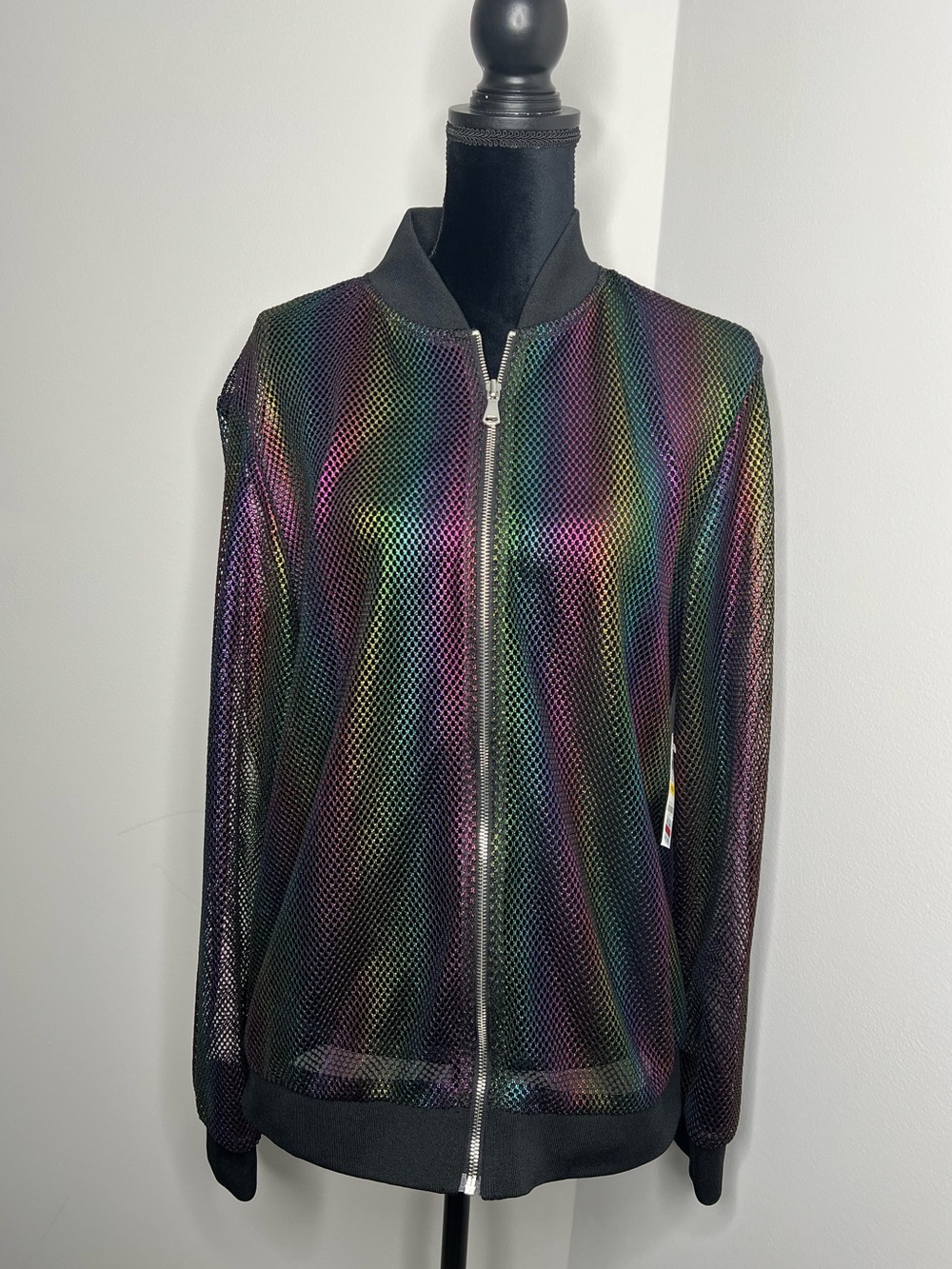INC International Concepts Men's Pride Rainbow Mesh Bomber Jacket